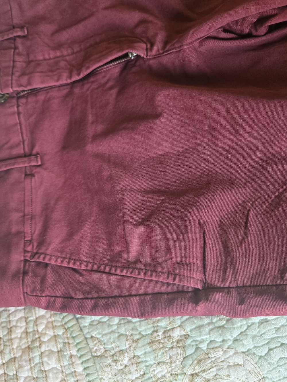 3 For $15 GAP Stretch Cotton Bermuda Shorts in Deep Wine - Picture 4 of 5